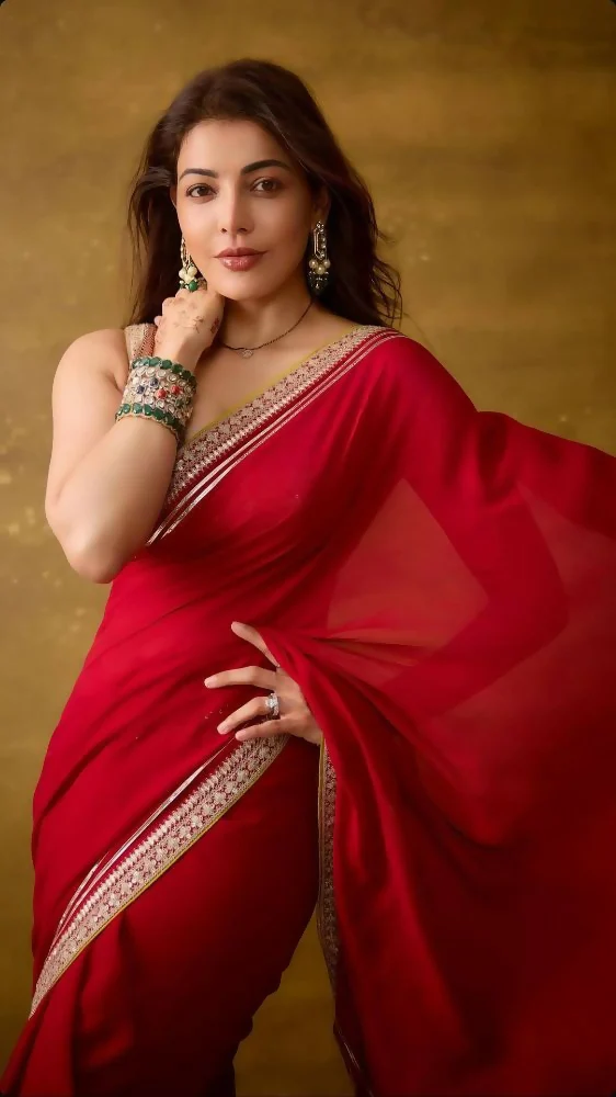Joban Fashion Red Fandy Satin Silk Party Wear Sarees - Image 3