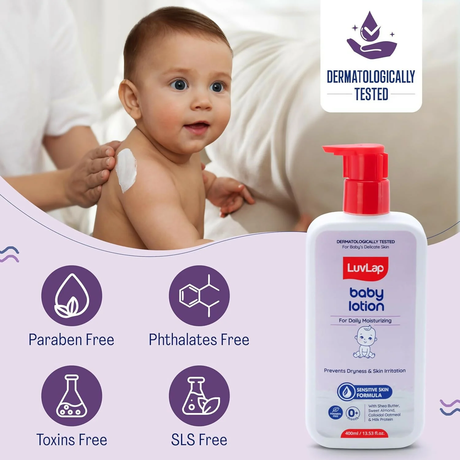 LuvLap Baby Shampoo + Baby Lotion Combo Set - Image 4