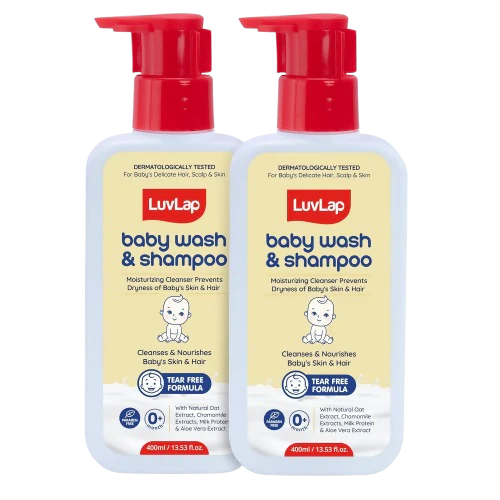 LuvLap Baby Wash & Shampoo with Chamomile, Milk Protein, Oatmeal & Shea Butter - Image 2