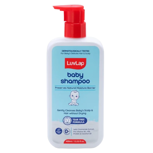 LuvLap Milky Soft Baby Shampoo with Milk Protein, Vitamin E & Coconut Oil, Shea Butter & Chamomile