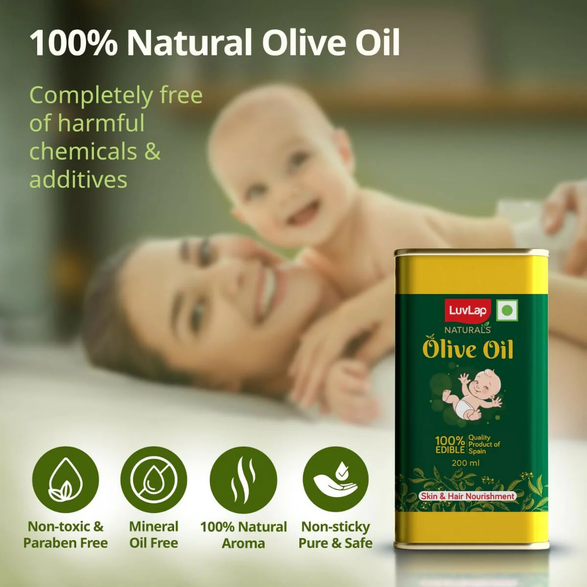 LuvLap Naturals Baby Body Massage Olive Oil for New Born - Image 8