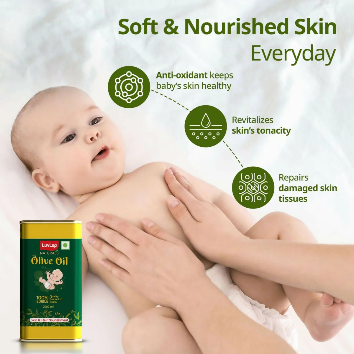 LuvLap Naturals Baby Body Massage Olive Oil for New Born - Image 9