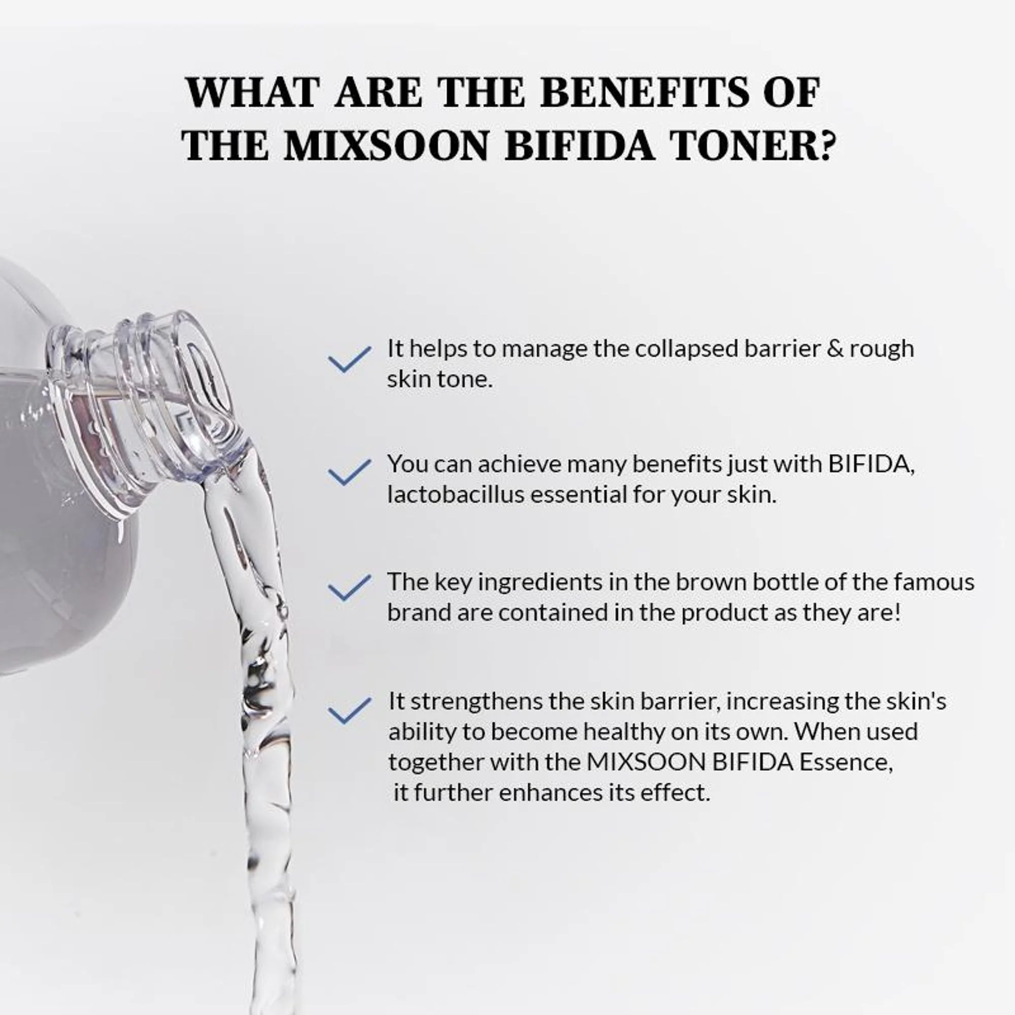 Mixsoon Bifida Toner, Strengthens Skin Barrier & Repairs Damaged Skin with Probiotics - Image 5