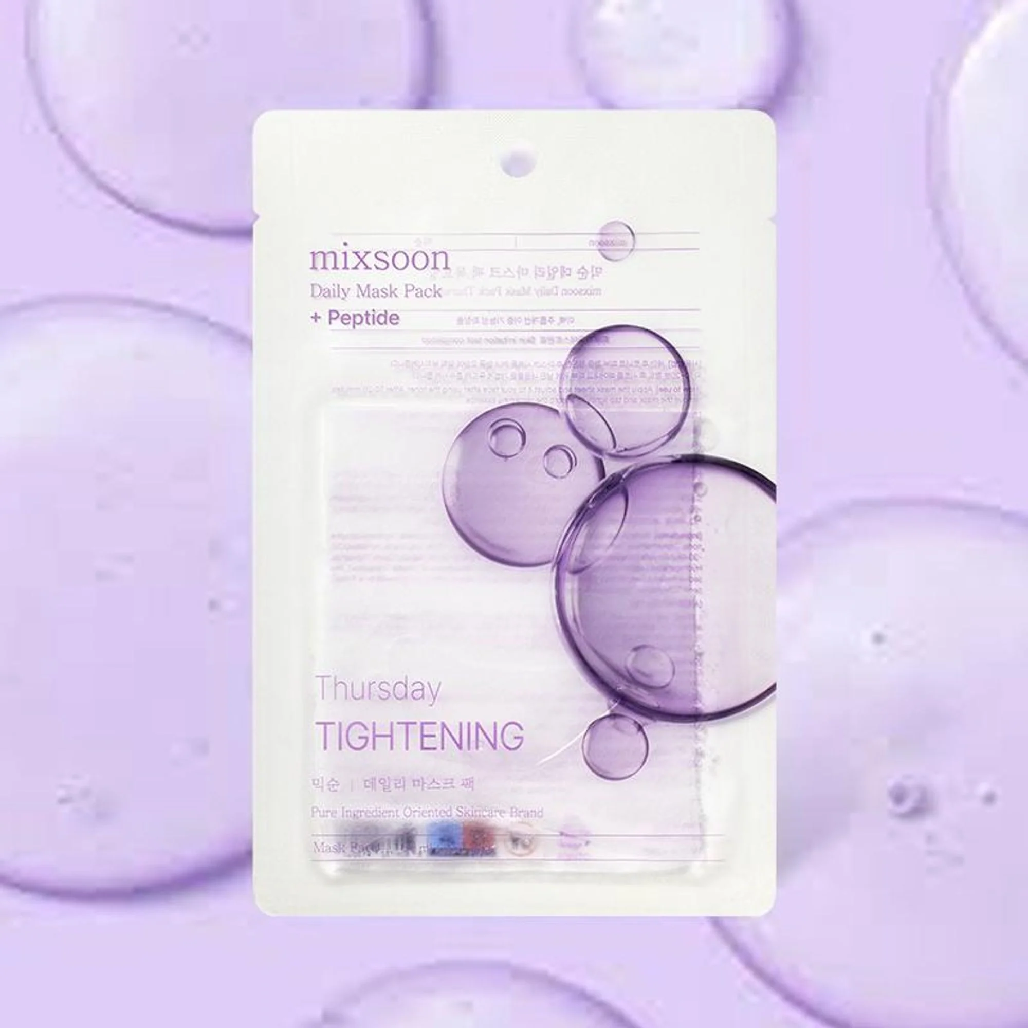 Mixsoon Daily Mask Pack Thursday, Firms, Boosts Elasticity & Detoxifies Skin Sheet Mask - Image 3