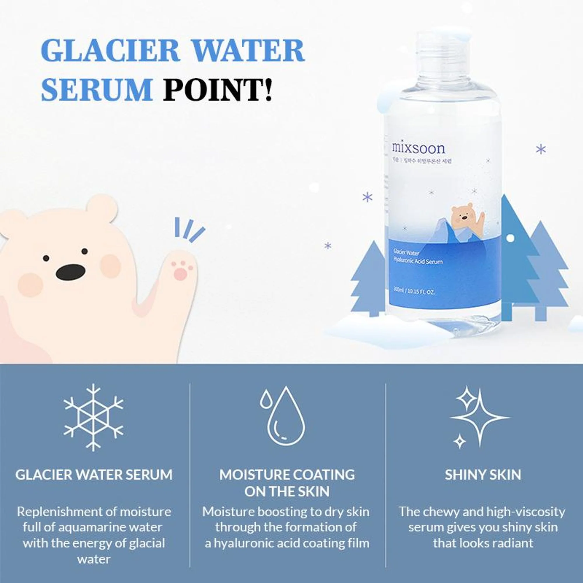 Mixsoon Glacier Water Hyaluronic Acid Serum, Deep Hydration, Plumps Skin & Locks Moisture - Image 5