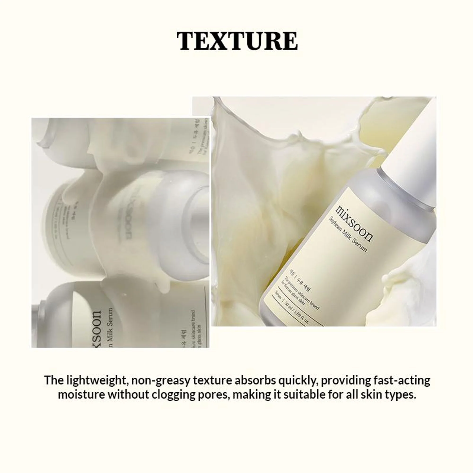 Mixsoon Korean Soybean Milk Serum, Hydrates & Smoothens Dry, Dull Skin with Fermented Soy Proteins - Image 2