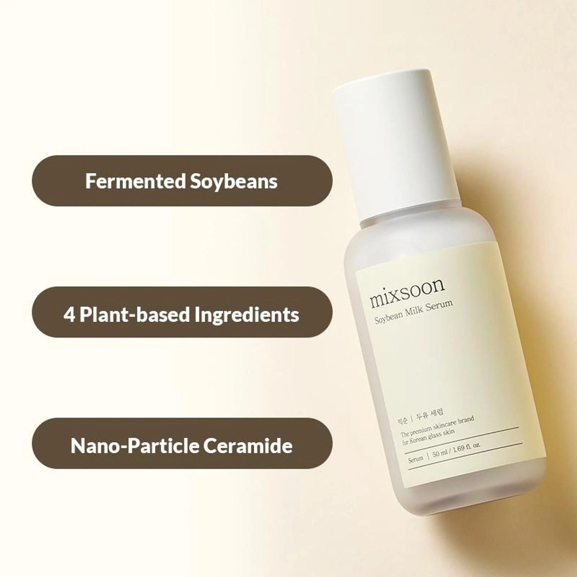 Mixsoon Korean Soybean Milk Serum, Hydrates & Smoothens Dry, Dull Skin with Fermented Soy Proteins - Image 3