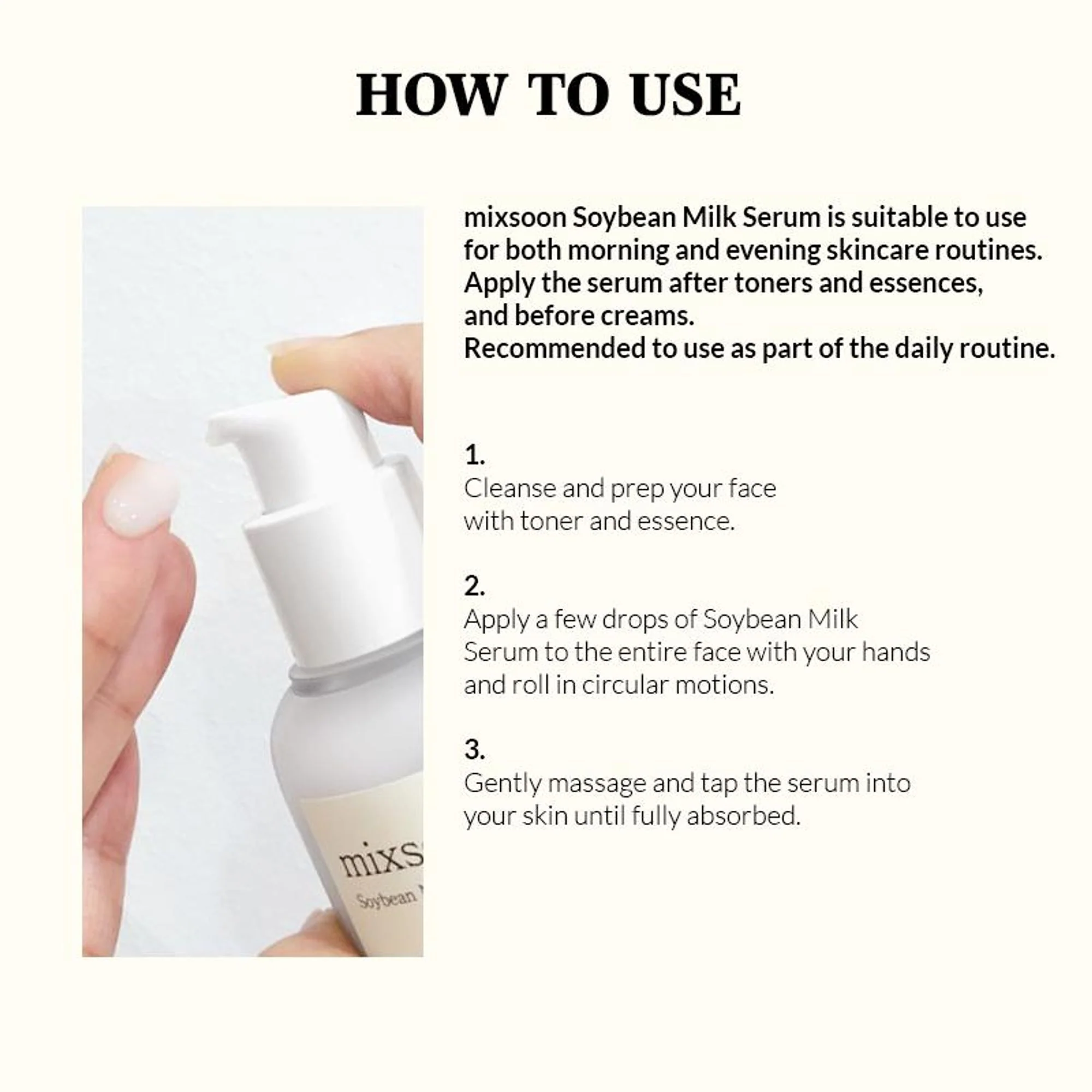 Mixsoon Korean Soybean Milk Serum, Hydrates & Smoothens Dry, Dull Skin with Fermented Soy Proteins - Image 5