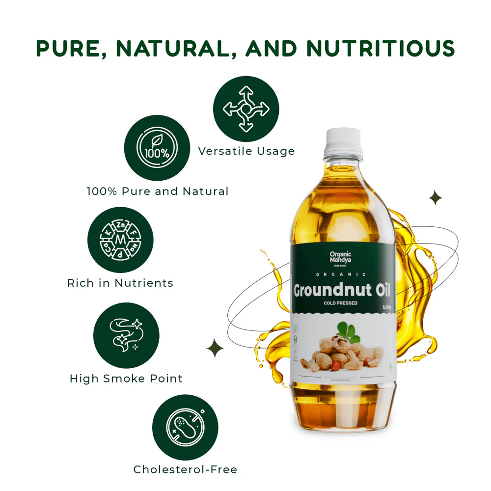 Organic Mandya Cold Pressed - Groundnut Oil - Image 5
