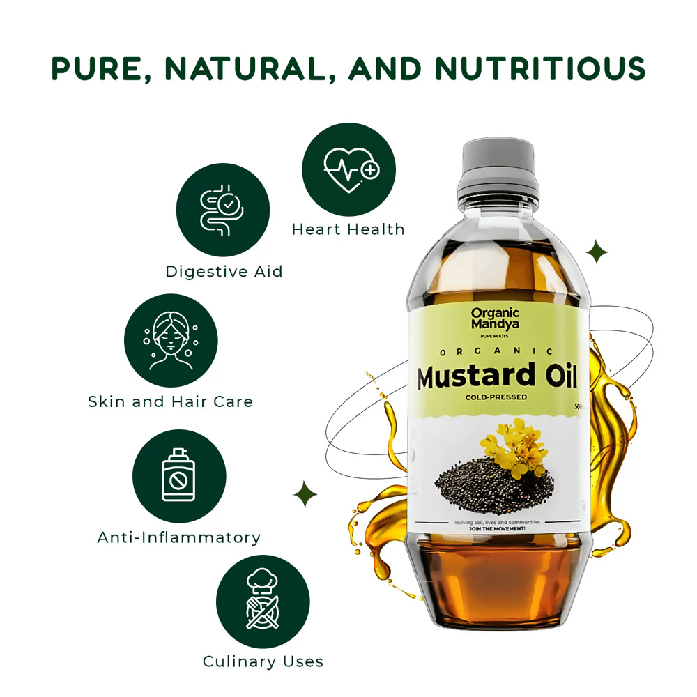 Organic Mandya Mustard Oil - Image 3
