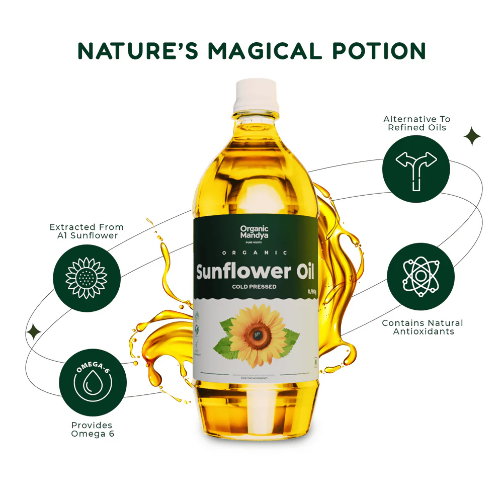Organic Mandya Sunflower Oil - Cold Pressed - Image 3