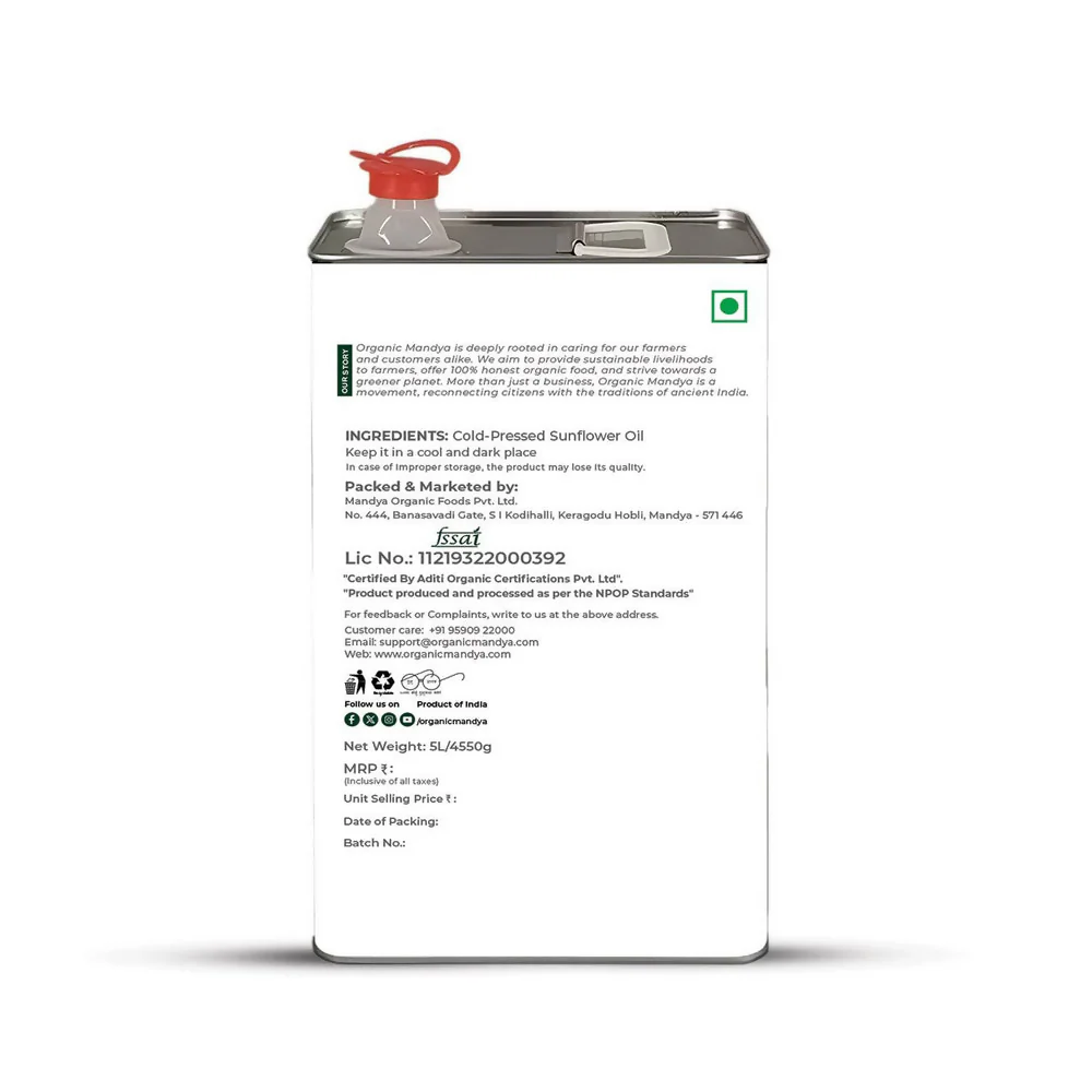 Organic Mandya Sunflower Oil - Cold Pressed - Image 5