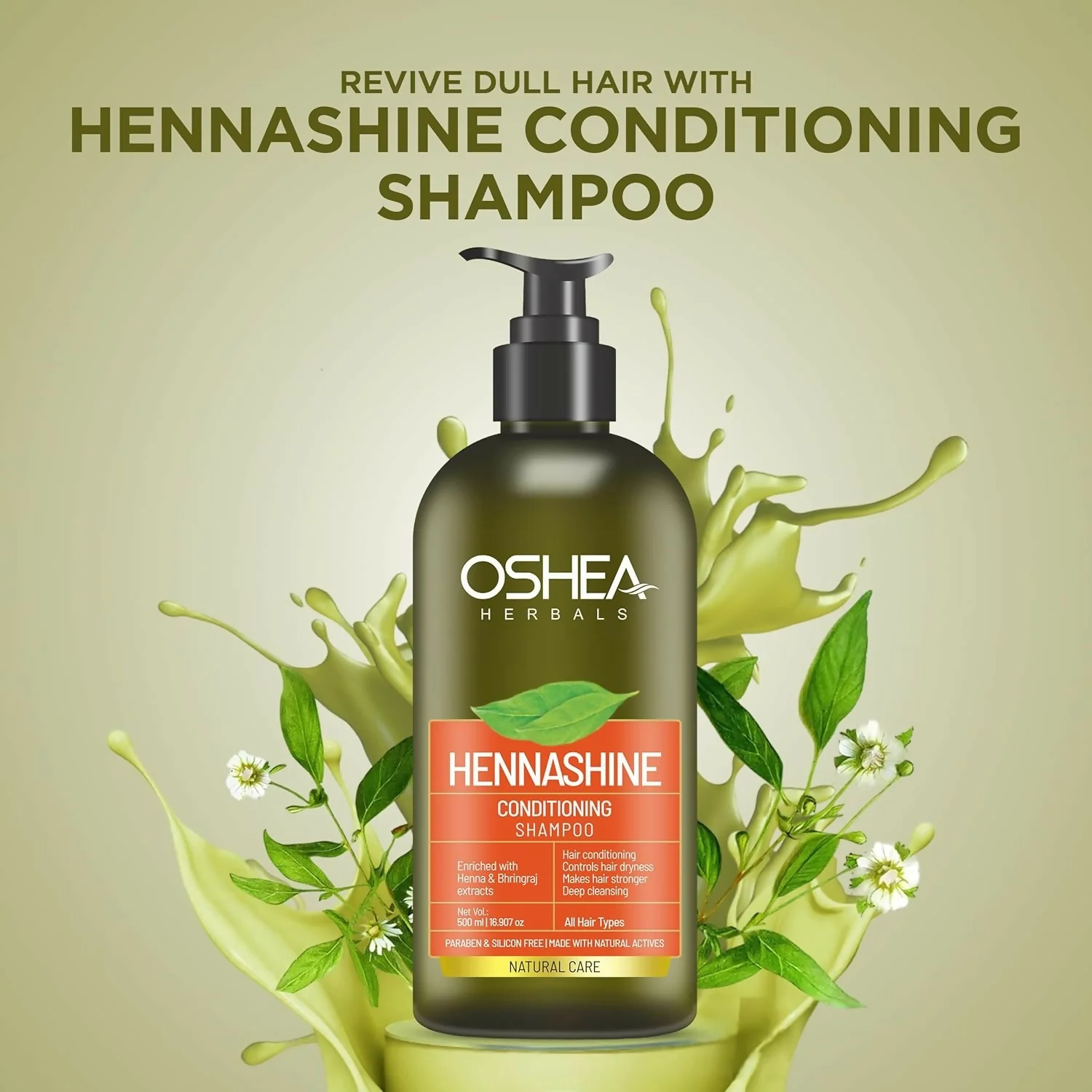 Oshea Herbals Heenashine Conditioning Shampoo Controls Dryness & Makes Hair Stronger - Image 3
