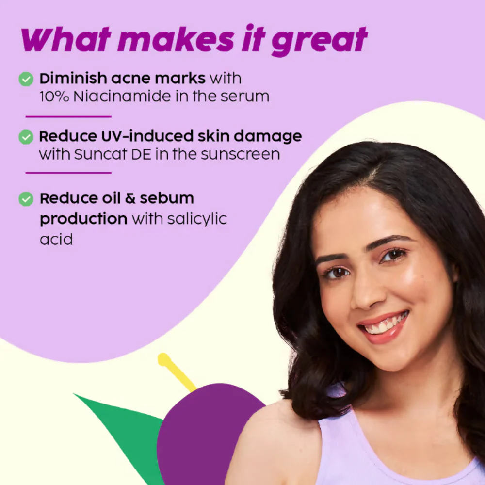 PLIX The Plant Fix 0.1% Salicylic Acid Mattifying Sunscreen SPF50+ PA+++ & Niacinamde Serum - Image 5