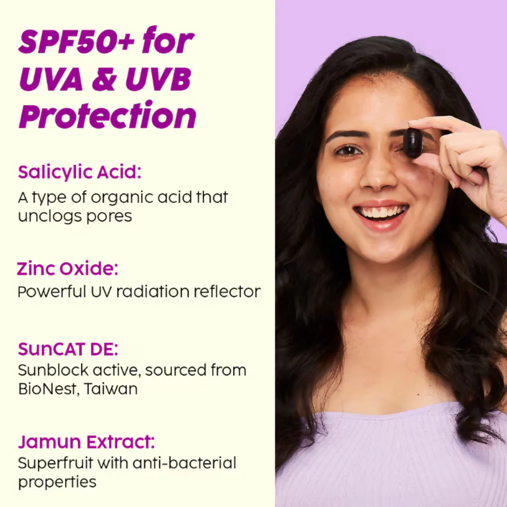 PLIX The Plant Fix 0.1% Salicylic Acid Mattifying Sunscreen SPF50+ PA+++ & Niacinamde Serum - Image 6