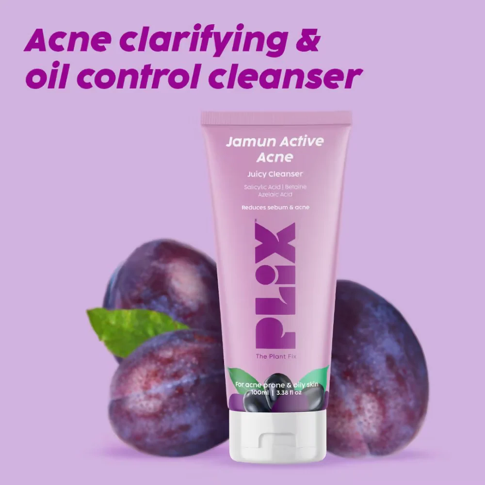 PLIX The Plant Fix 0.5% Salicylic Acid Jamun Face Wash Cleanser - Image 3