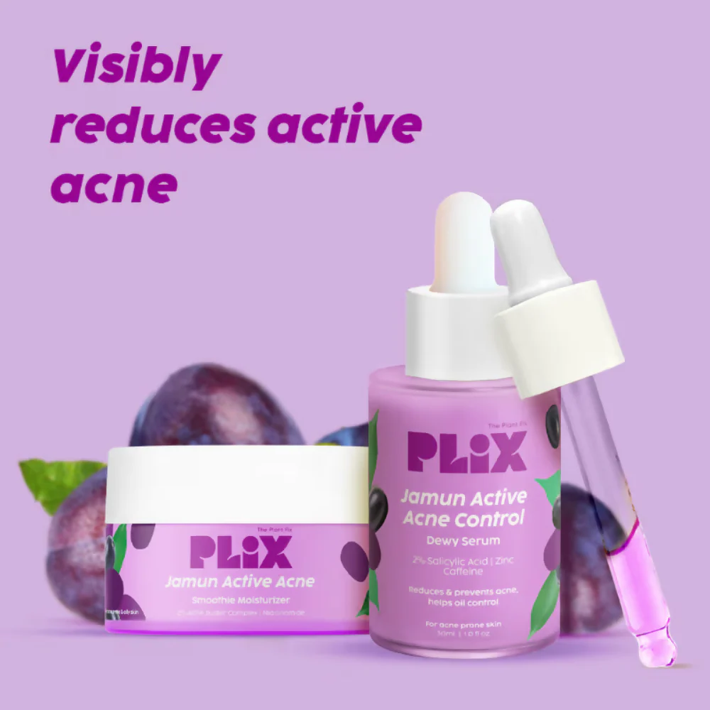 PLIX The Plant Fix 2% Salicylic Acid Active Acne Control Serum & Acne Buster Moisturizer Combo - Image 10