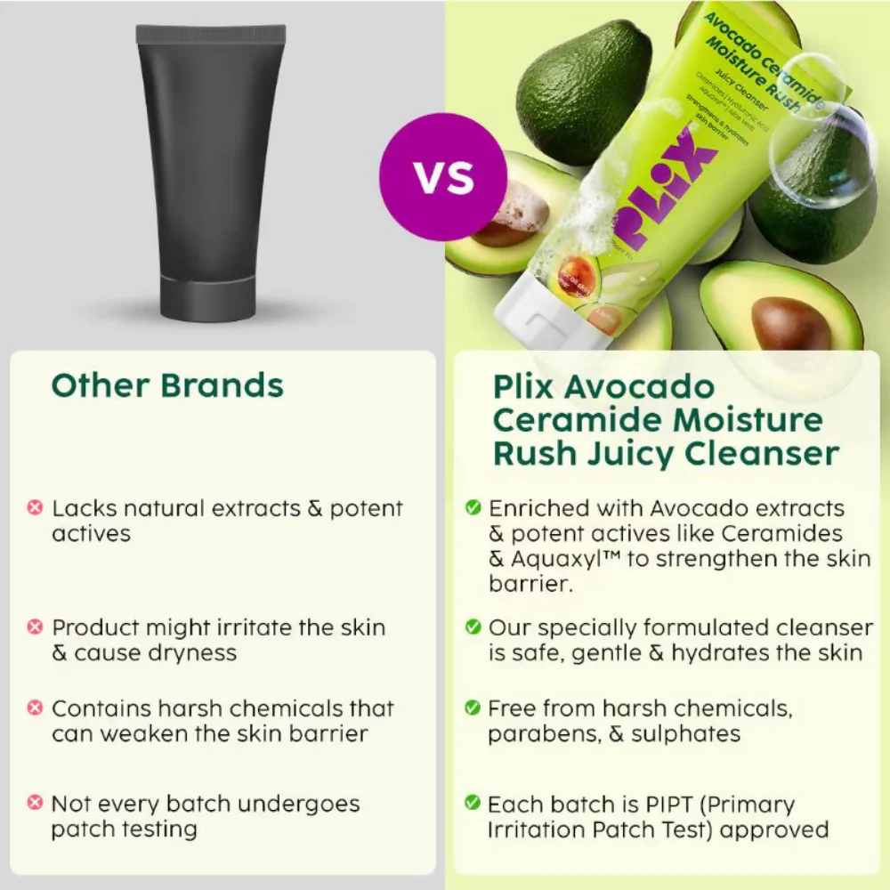 PLIX The Plant Fix Avocado Ceramide Moisture Rush Juicy Cleanser - Image 5