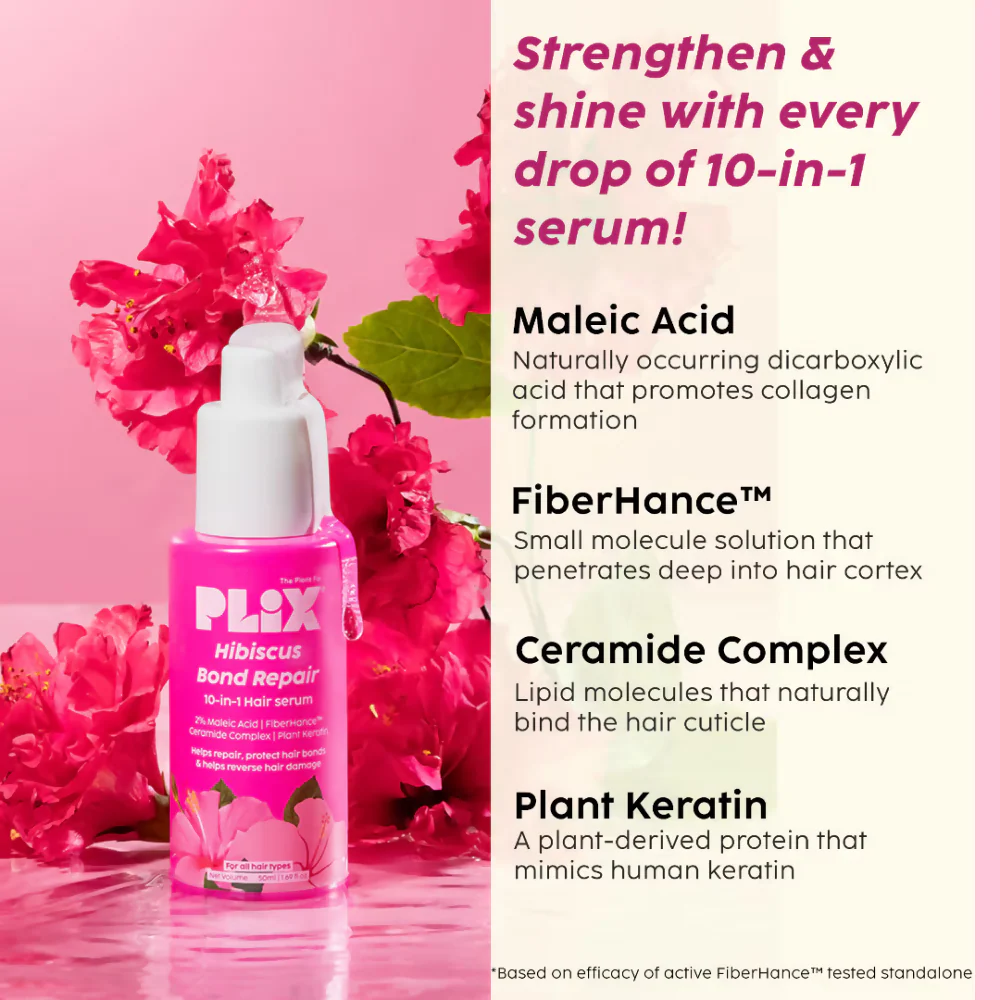 PLIX The Plant Fix Hibiscus Bond Repair 10-In-1 Hair Serum - Image 6