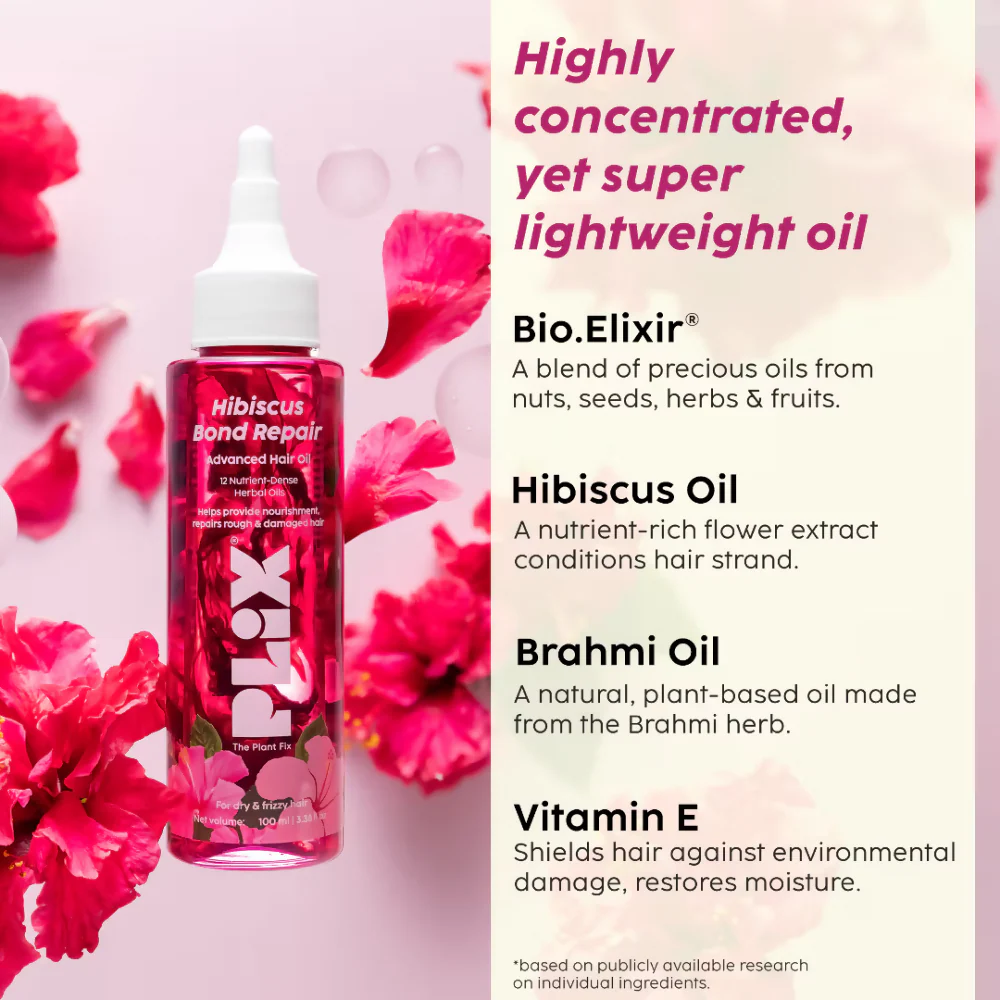 PLIX The Plant Fix Hibiscus Bond Repair Advanced Hair Oil - Image 4