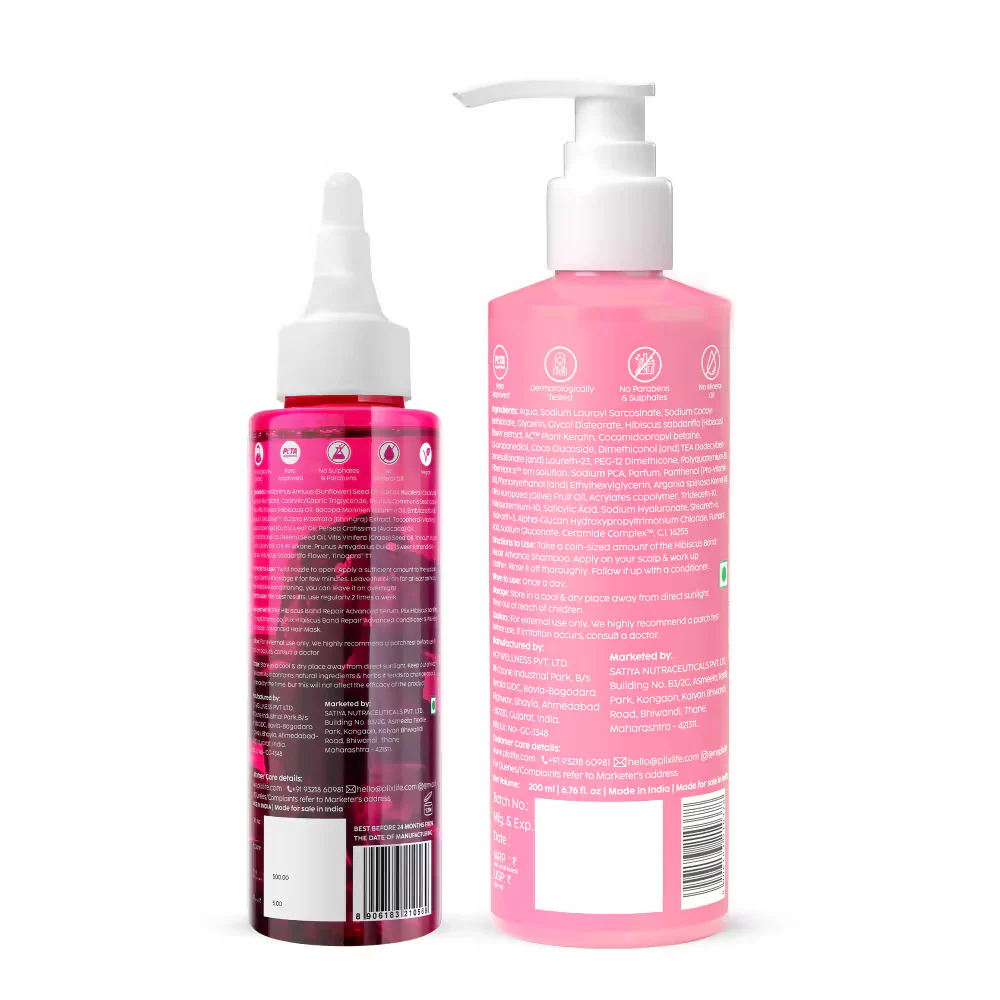 PLIX The Plant Fix Hibiscus Bond Repair Advanced Hair Oil & Shampoo - Image 2