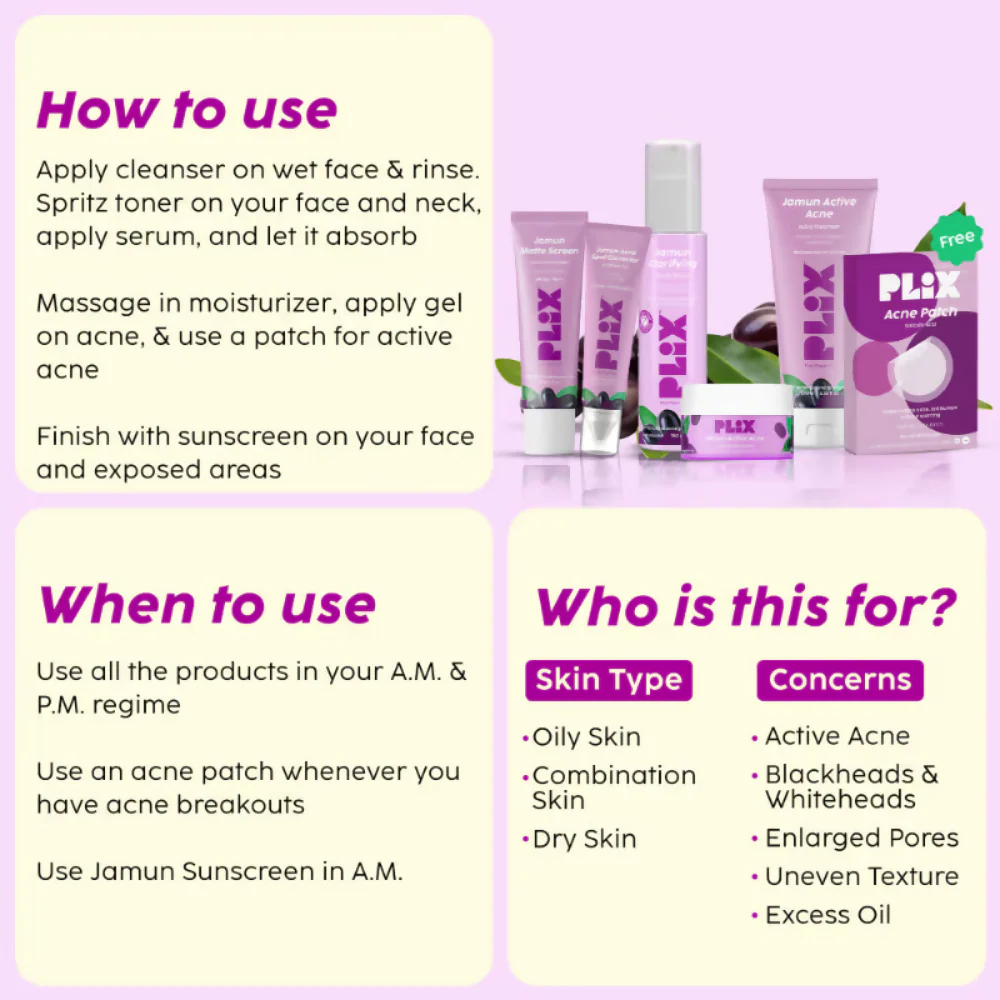 PLIX The Plant Fix Jamun Acne Kit - Image 3