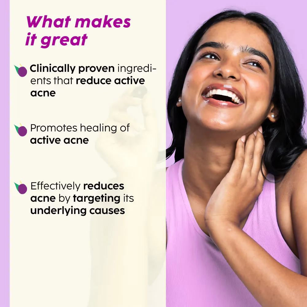 PLIX The Plant Fix Jamun Active Acne Regime - Cleanser, Acne Mark Serum, Moisturizer & Body Wash For Women & Men - Image 13