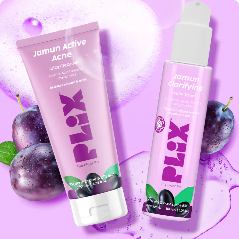 PLIX The Plant Fix - Jamun Active Acne Regime With Cleanser & Toner To Unclog Pores & Reduce Acne - Image 8