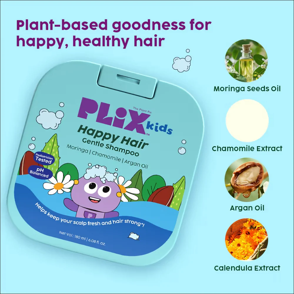 PLIX The Plant Fix Kids Happy Hair Gentle Shampoo & Bubble Splash Body Wash - Image 5