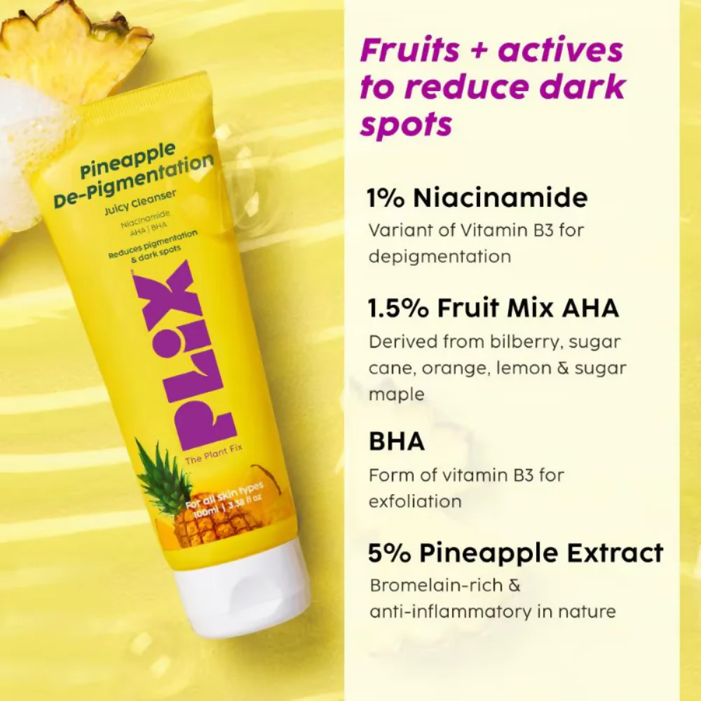 PLIX The Plant Fix Pineapple Depigmentation Regime With Fruity Toner & Cleanser - Image 6