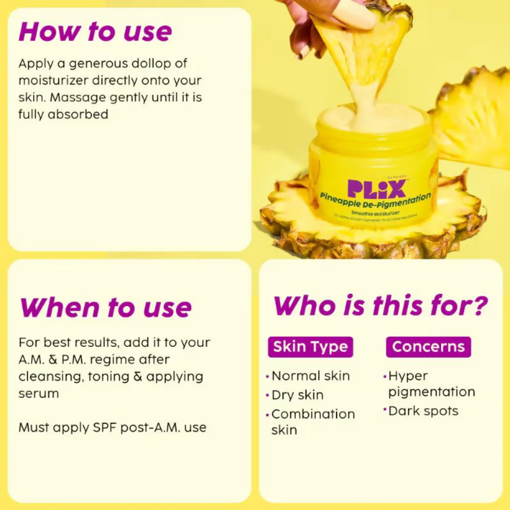 PLIX The Plant Fix Pineapple Depigmentation Regime With Toner, Cleanser & Moisturizer - Image 5
