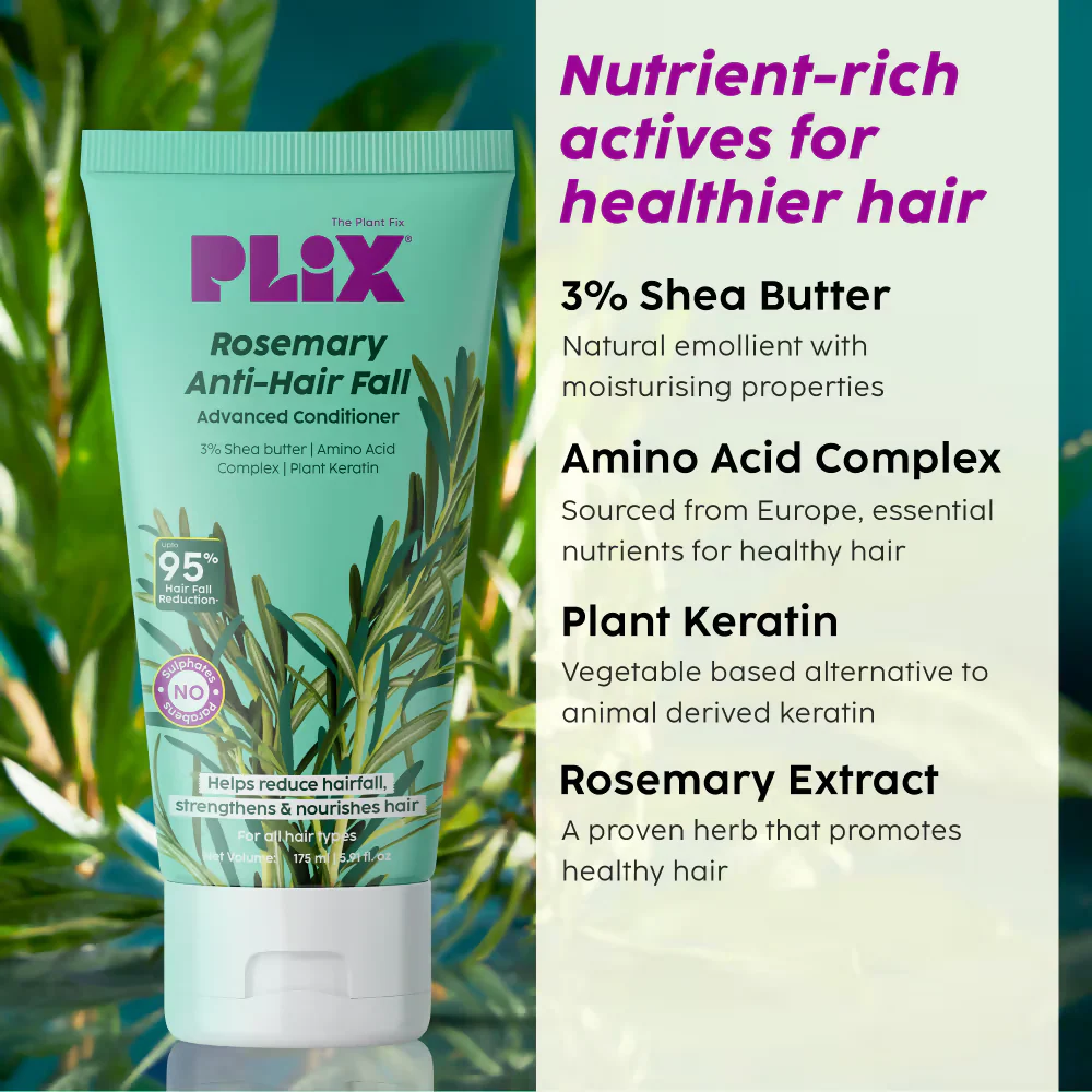 PLIX The Plant Fix Rosemary Anti Hairfall Kit (Serum, Shampoo, Conditioner & Hair Mask) - Image 8