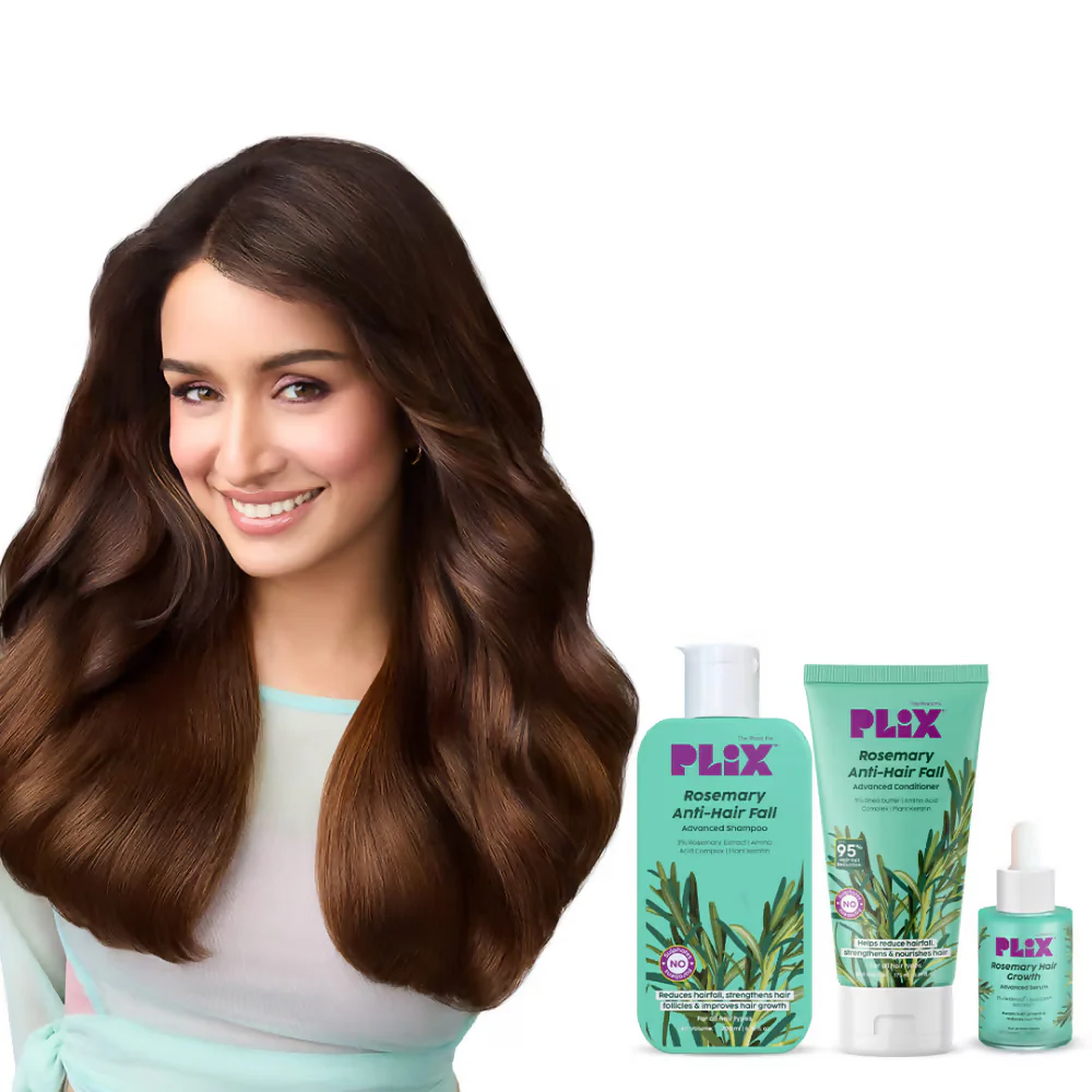 PLIX The Plant Fix Rosemary Anti Hairfall Regime 3% Redensyl Serum, Shampoo & Conditioner - Image 9
