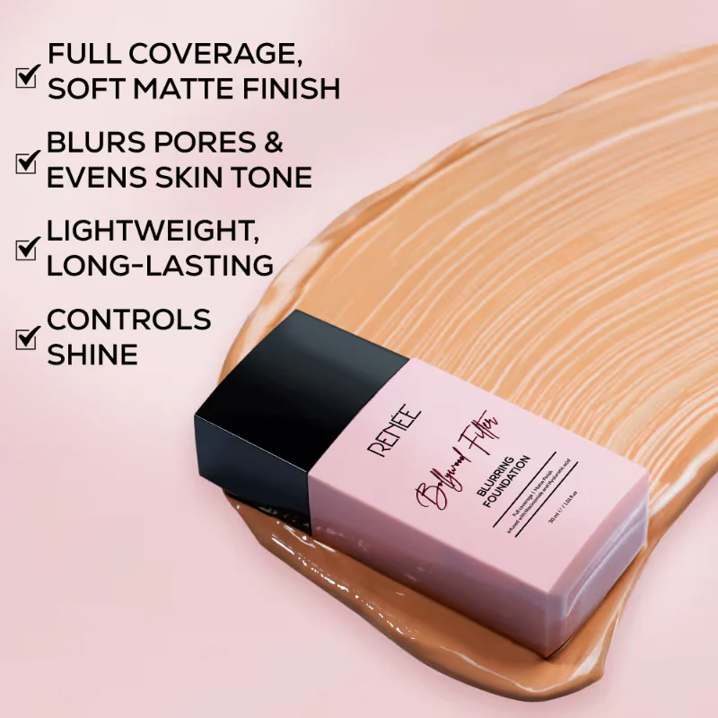 RENEE Bollywood Filter Blurring Matte Finish Liquid Foundation - Hazel Hush - Image 3