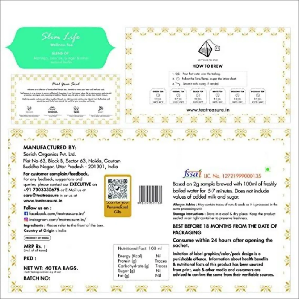 Tea Treasure Slim Life Tea Bags - Image 7