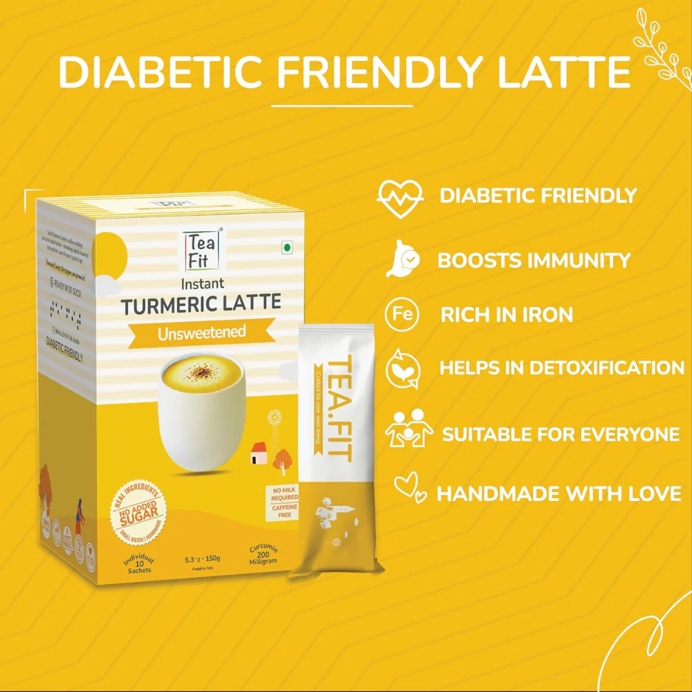 TeaFit AM/PM Wellness No Sugar Tea Premix - Ginger Tea & Turmeric Latte - Image 5