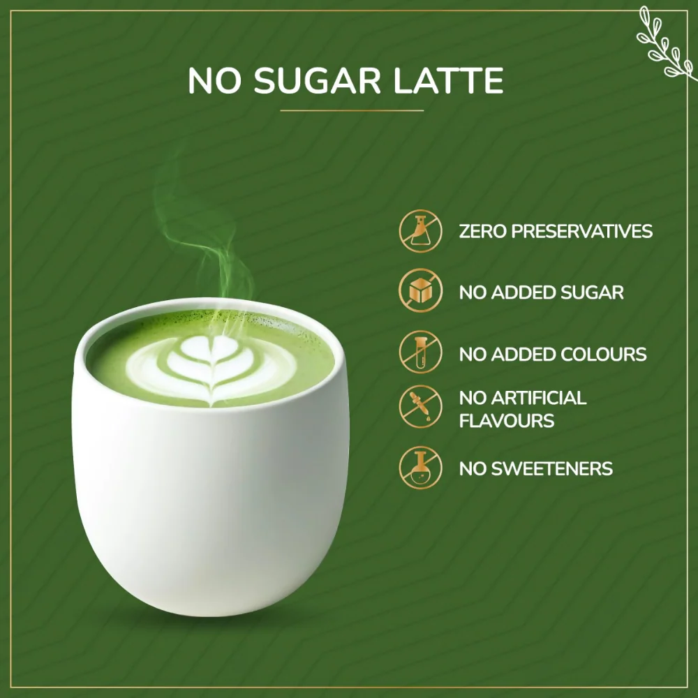 TeaFit Ceremonial No Sugar Instant Matcha Latte Premix - Image 3