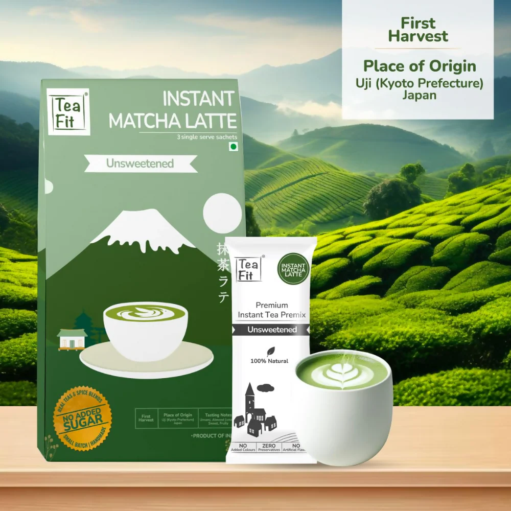 TeaFit Ceremonial No Sugar Instant Matcha Latte Premix - Image 7