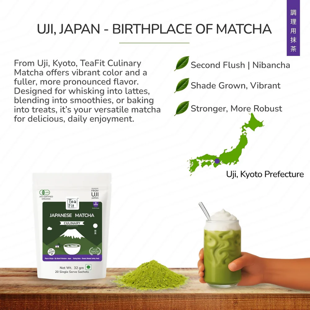 TeaFit Culinary Japanese Matcha Tea Powder - Image 3