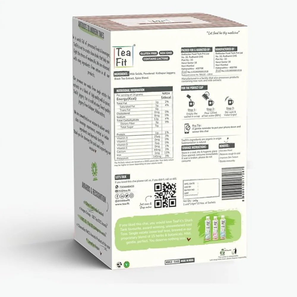 TeaFit Instant Jaggery Masala Tea Premix - Image 3