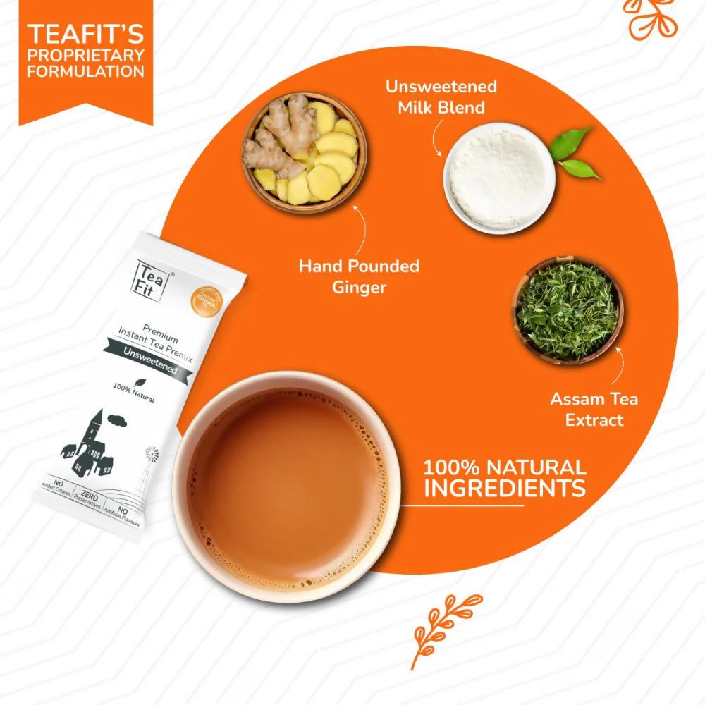 TeaFit No Sugar Instant Ginger Tea Premix - Image 10
