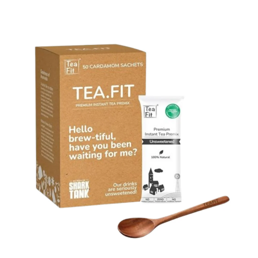 TeaFit Premium NO SUGAR Instant Cardamom Tea Premix - Image 4