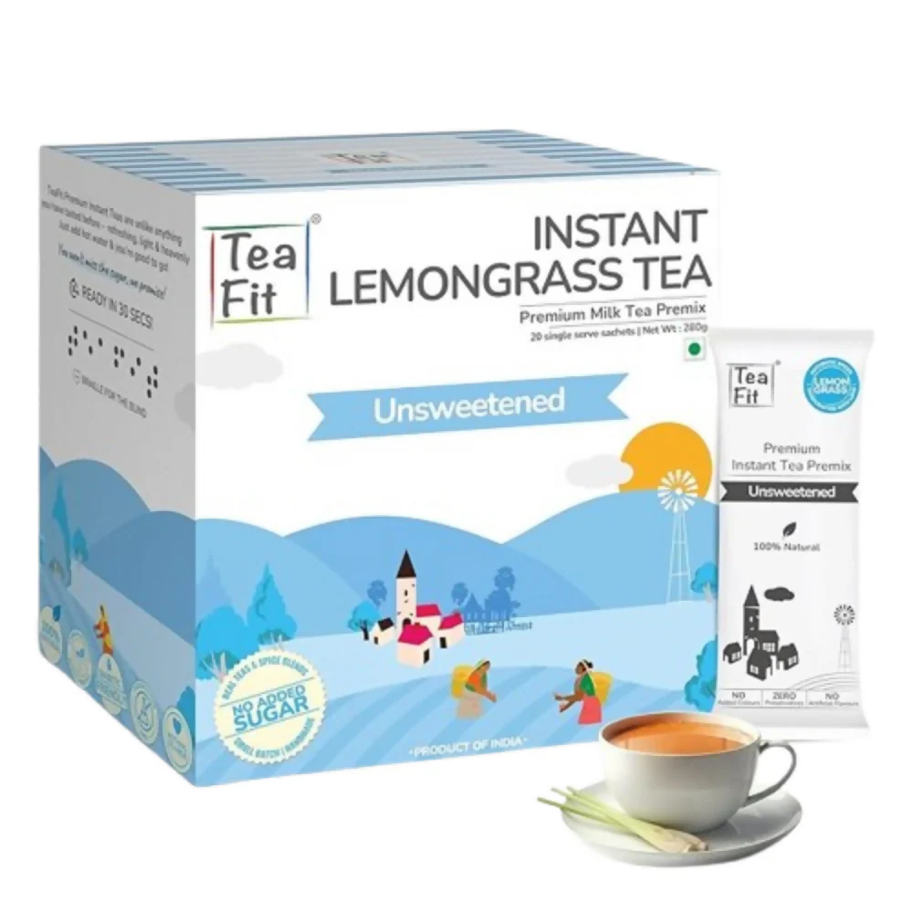TeaFit Premium NO SUGAR Instant Lemongrass Tea Premix - Image 2