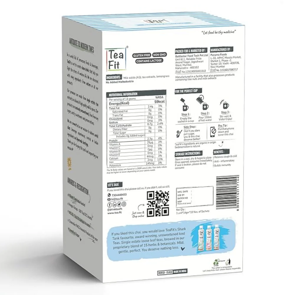 TeaFit Premium NO SUGAR Instant Lemongrass Tea Premix - Image 6