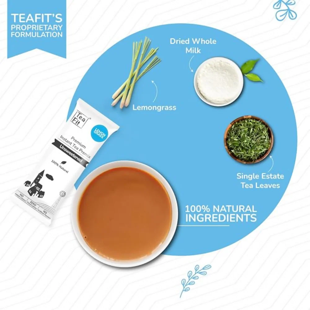 TeaFit Premium NO SUGAR Instant Lemongrass Tea Premix - Image 8