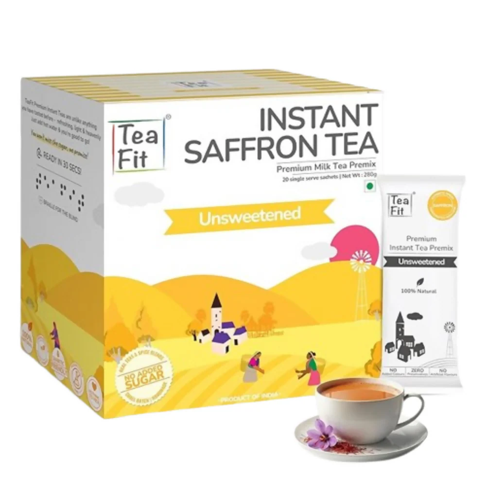 TeaFit Premium NO SUGAR Instant Saffron Tea Premix - Image 2