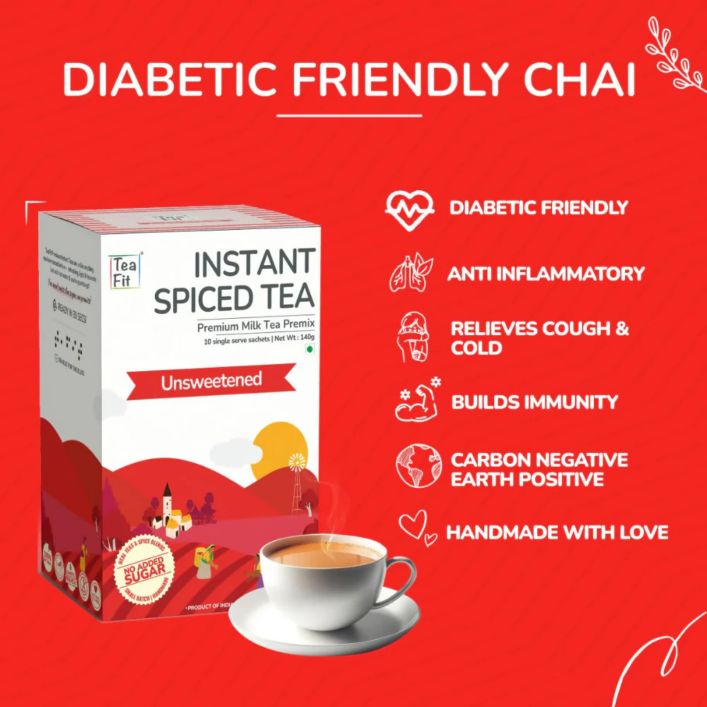 TeaFit Premium Zero Sugar Instant Tea Premix - Masala & Cardamom - Image 5