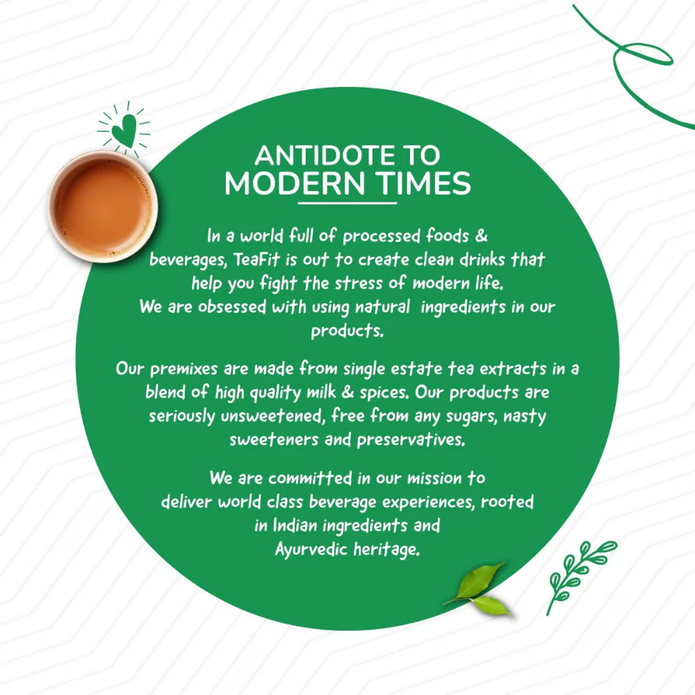 TeaFit Premium Zero Sugar Instant Tea Premix - Masala & Cardamom - Image 7
