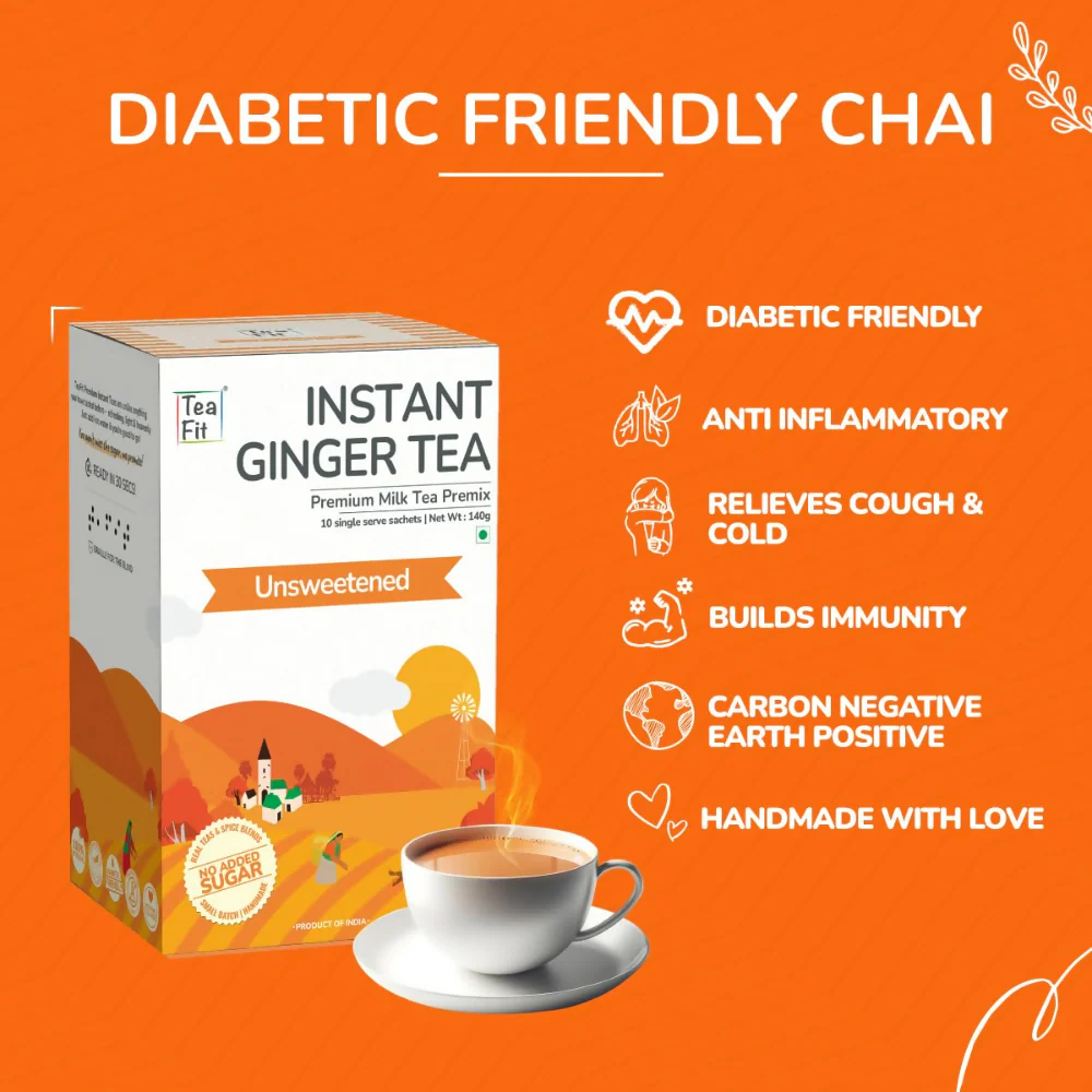 TeaFit Premium Zero Sugar Instant Tea Premix - Masala & Ginger - Image 5