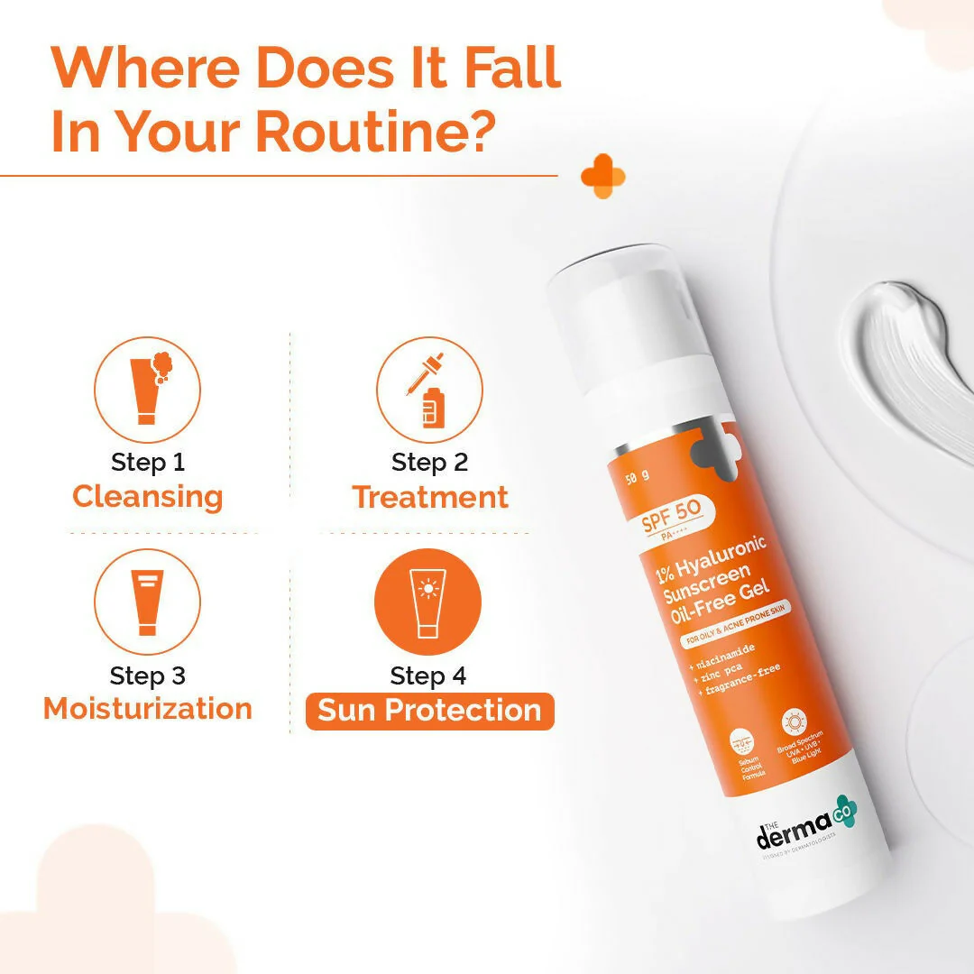 The Derma co. 1% Hyaluronic Sunscreen Oil-Free Gel - Image 3